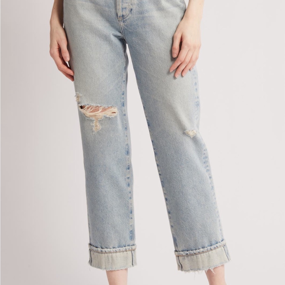 NWT AG ALEXXIS High Waist 21 Year Road Trip Destructed Jeans